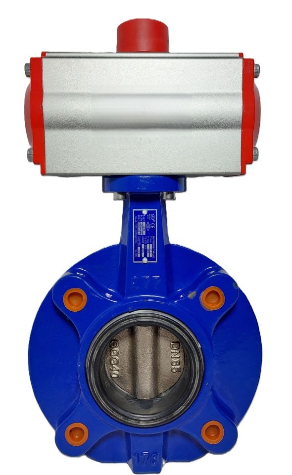 Ayvaz KV-8 Pnömatik Aktüatörlü Kelebek Vana DN65
