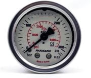Pakkens Arka Bağlantılı Gliserinli Manometre Ø50 mm 315 Bar 1/4''