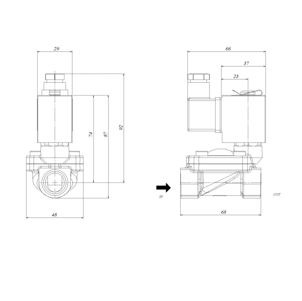 GEVAX 1901-KBND016-120-G220AC Solenoid Valve 1/2''