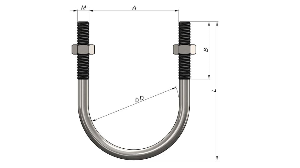 NORM U-Bolt Kelepçe 1 1/2''
