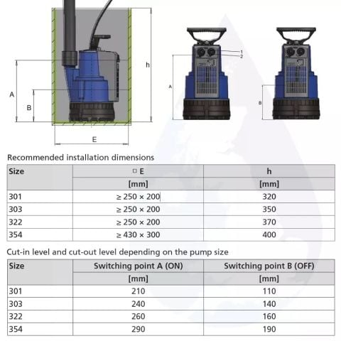 KSB Ama Drainer 303 Dalgıç Drenaj Pompası