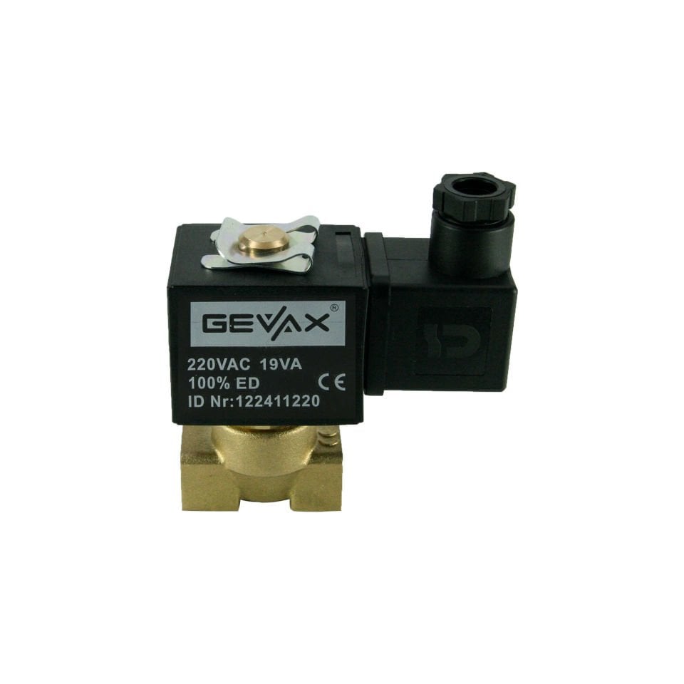 GEVAX N.K Direkt Çekmeli Solenoid Valf NBR 1/4'' (0-16 Bar) 1901-KDNB016-G220AC