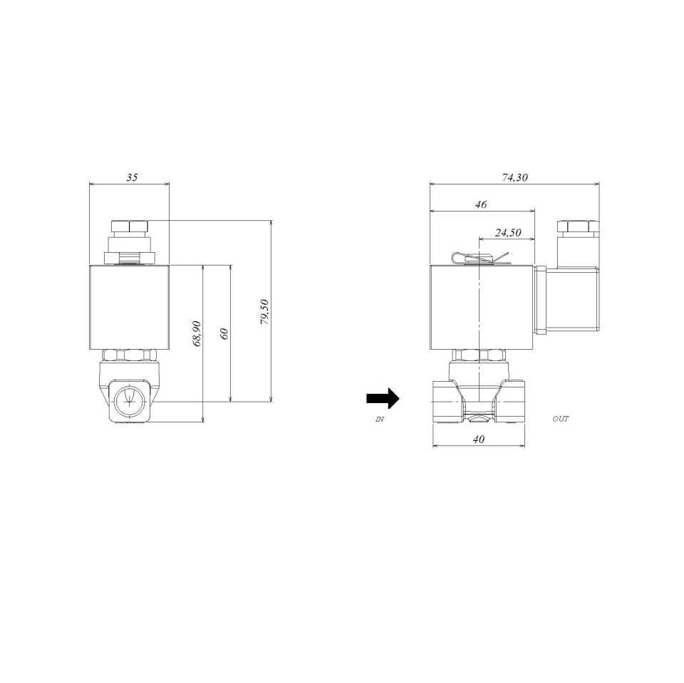 GEVAX N.K Direkt Çekmeli Solenoid Valf NBR 1/4'' (0-16 Bar) 1901-KDNB016-G220AC