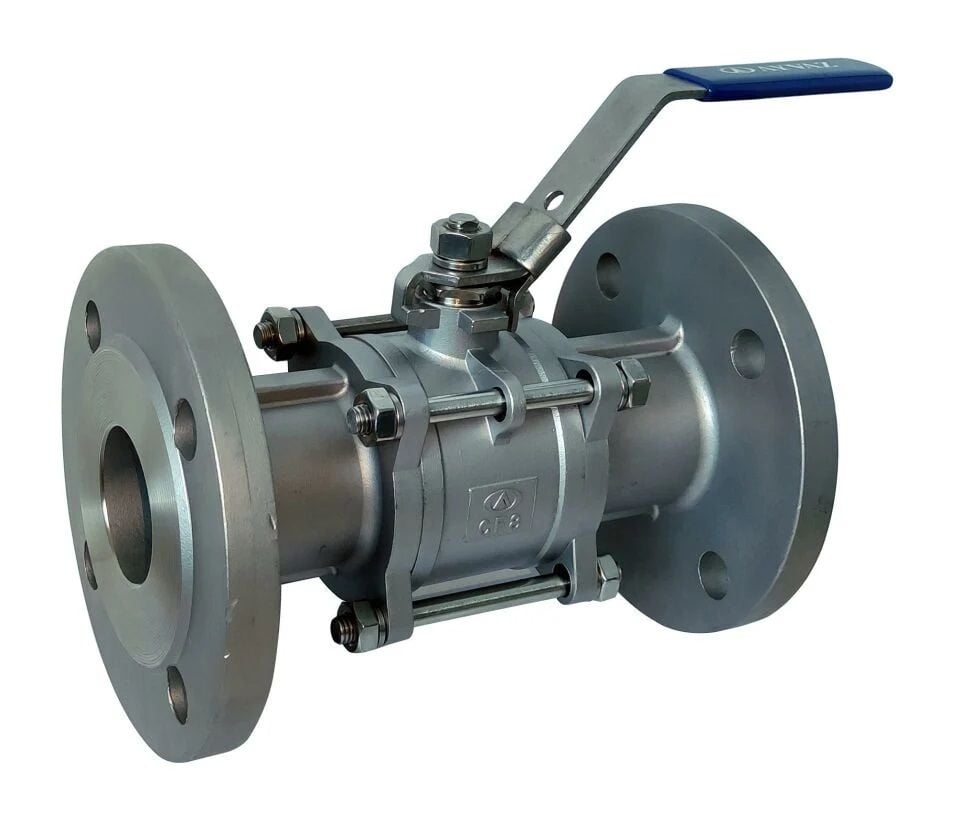 AYVAZ V-3F 3 Parçalı Paslanmaz Küresel Vana DN80 PN40