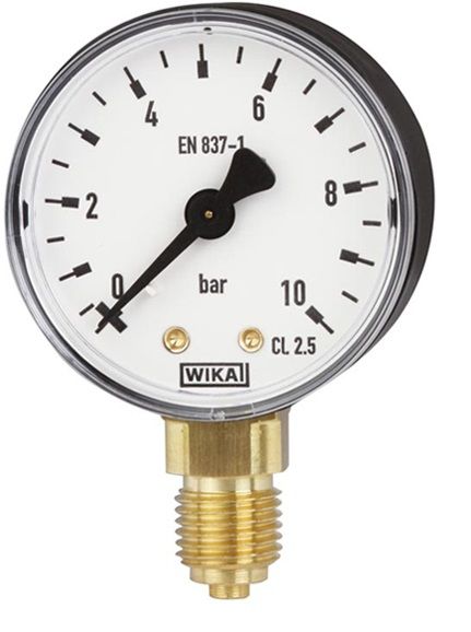 WİKA Manometre Alttan Çıkışlı Ø63mm 160 Bar Kl 2,5 111.10.063