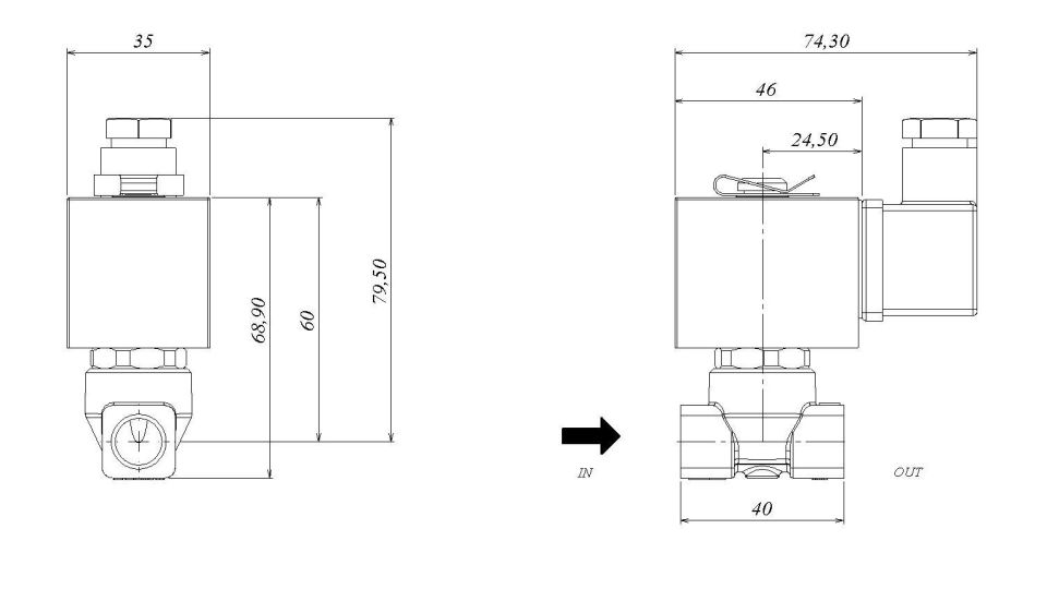 GEVAX 1901-KDNB016-020-G24DC Solenoid Valve 1/4'' (0-16 Bar)