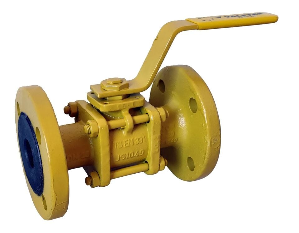 VALFTEK Tam Geçişli 3 Parçalı Doğalgaz Küresel Vana DN20