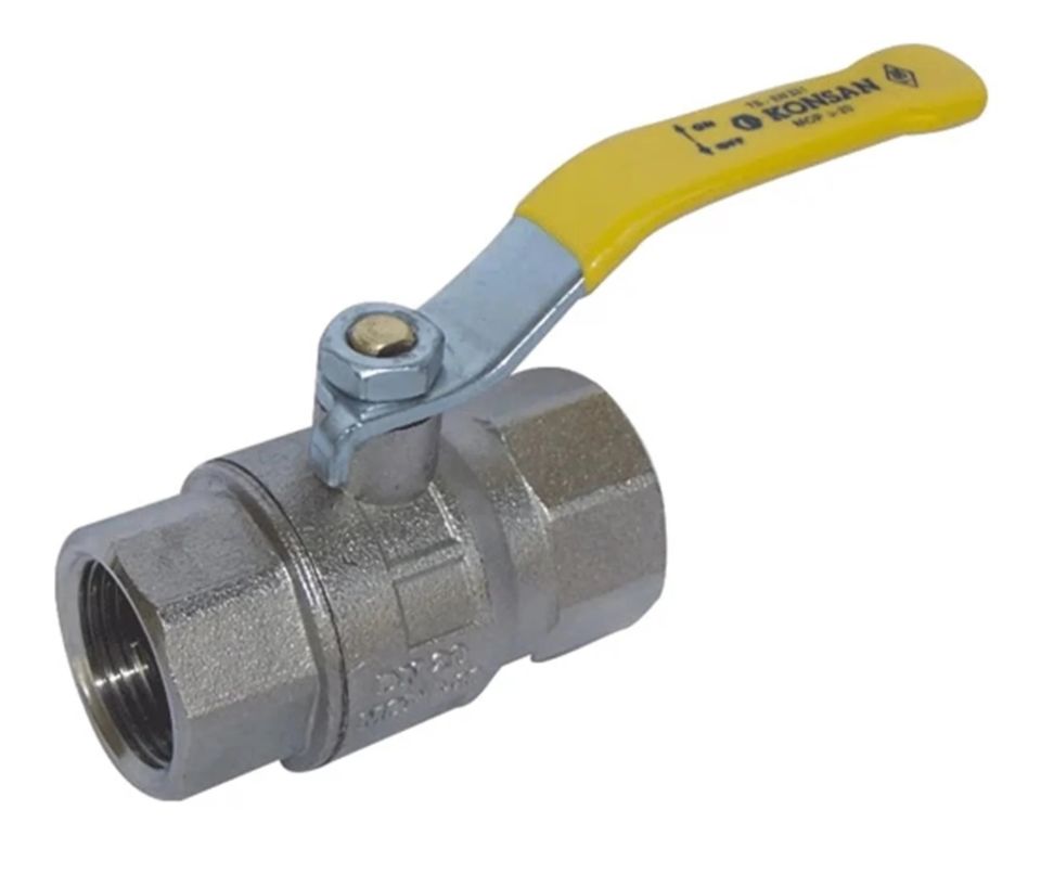 KONSAN Doğalgaz Pirinç Küresel Vana 1 1/4'' MOP 0,5