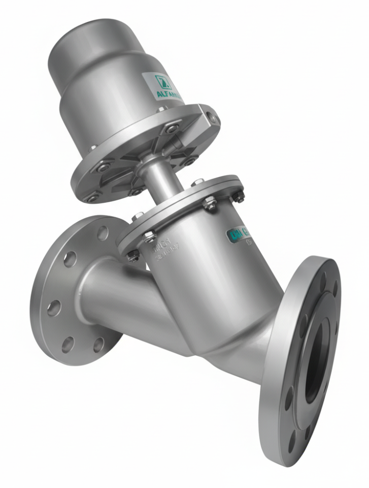 ALFANOX 105 Stainless Y Type Pneumatic On-Off Valve Ø125 DN65