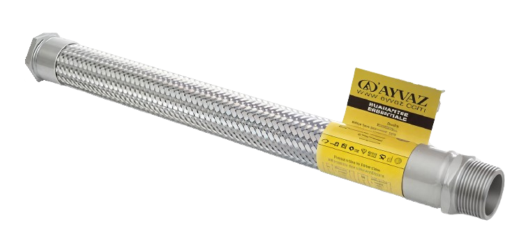 Ayvaz Stainless Braided Hose N+N 1/2'' L:700mm