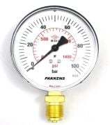 Pakkens Alt Bağlantılı Manometre Plastik Gövde Ø63 mm 100 Bar 1/4''