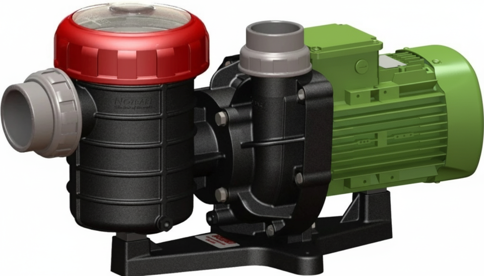 NOZBART Coşkun Pre-Filter Pool Pump 2 HP Three-Phase