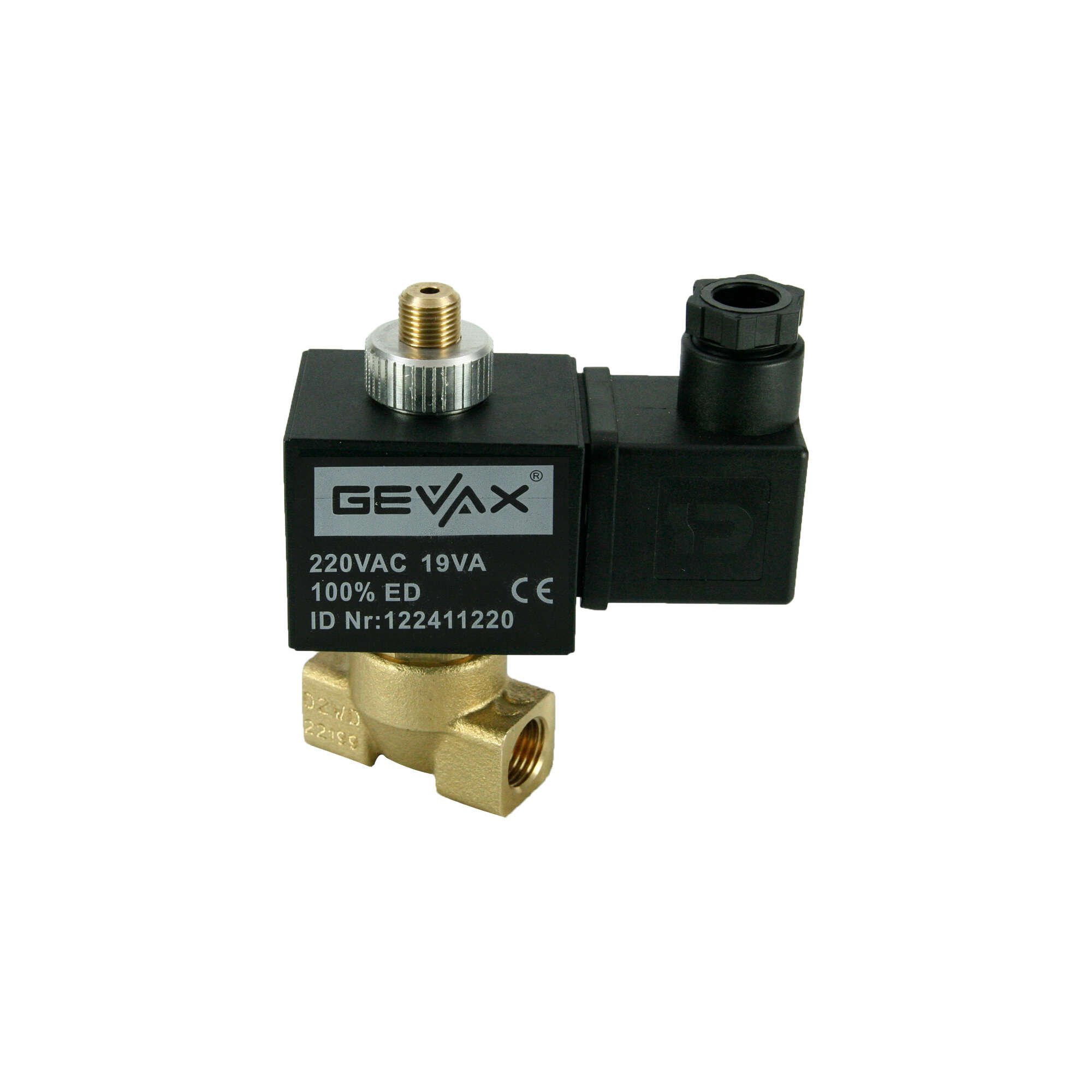 GEVAX 1902-KDNB007-020-G220AC Solenoid Valf 3/2 Yollu 1/4''