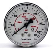 Pakkens Rear Connection Manometer Ø63 mm 315 Bar 1/4''