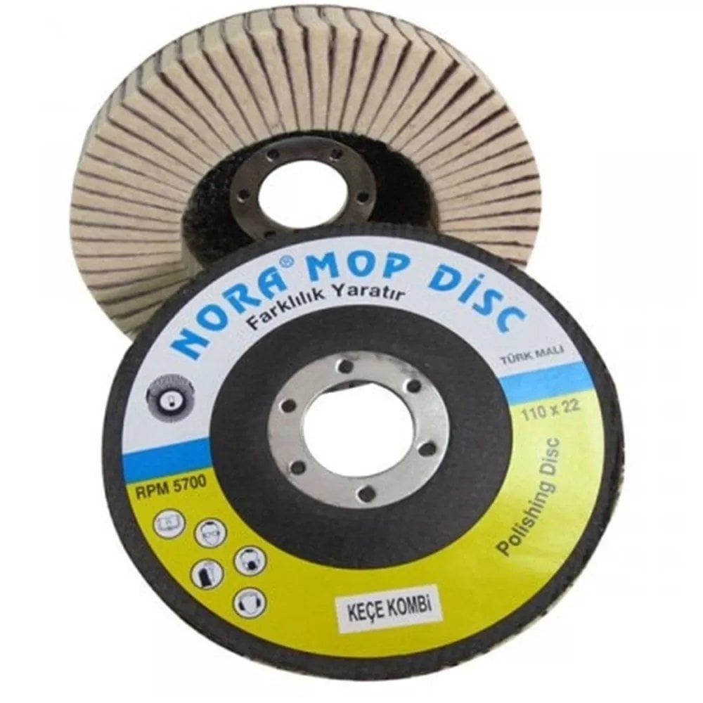 NORA Keçe Mop Disk Zımpara 115 X 22mm