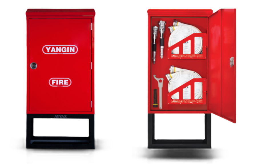 Ayvaz Field Type Fire Cabinet 2 Sets DN65 20 m Hose + Nozzle