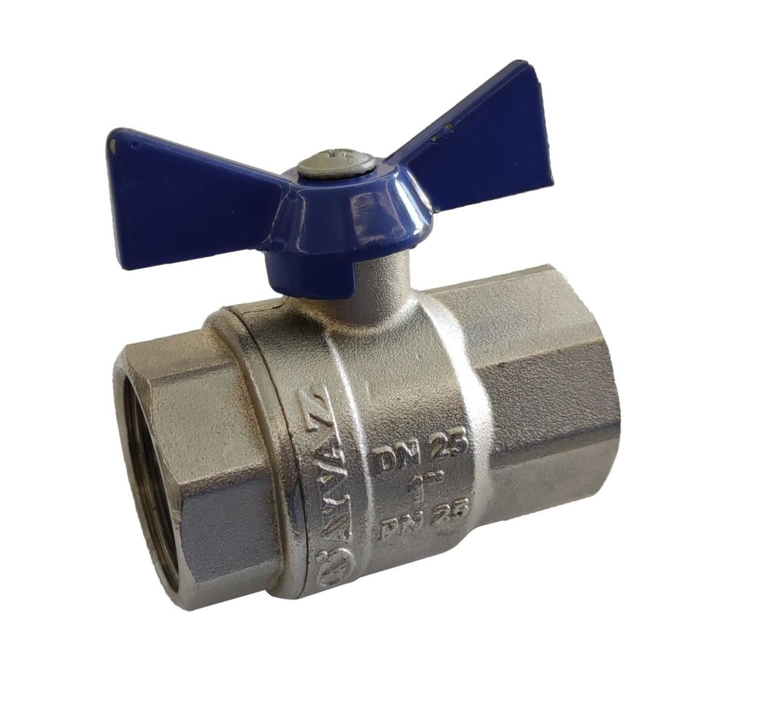 Ayvaz Pirinç Küresel Vana Kelebek Kollu 1'' Pn25