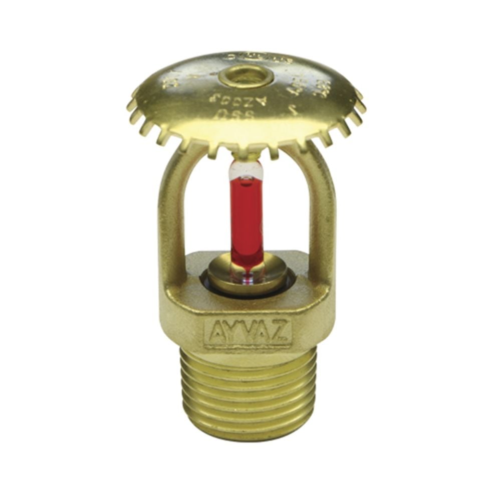 Ayvaz Pirinç Sprinkler 93°C Standart Tepkili 5mm Cam Bulp Uprıght (DİK)