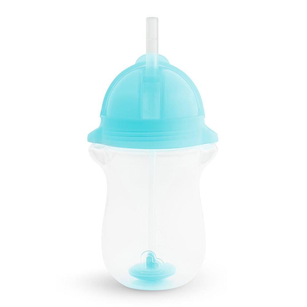 Munchkin Tıklama Kilitli Uçlu Pipetli Alıştırma Bardağı, 12ay+, 296ml, Mavi, 1 Adet