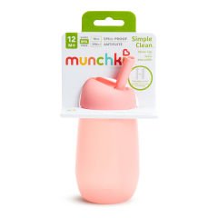 Munchkin Simple Clean Pipetli Alıştırma Bardağı, 296ml, 12+ Ay, 1 Adet, Pembe