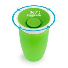 Munchkin Mucize 360° Alıştırma Bardağı, 12ay+, 296ml Yeşil