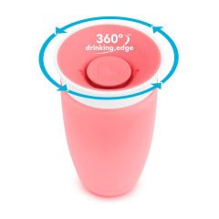 Munchkin Mucize 360° Alıştırma Bardağı, 12ay+, 296ml Pembe