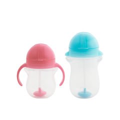 Munchkin Tıklama Kilitli Uçlu Pipetli  Alıştırma Bardağı 6ay+ 207 ml Pembe  ve 12ay+ 296 ml Mavi