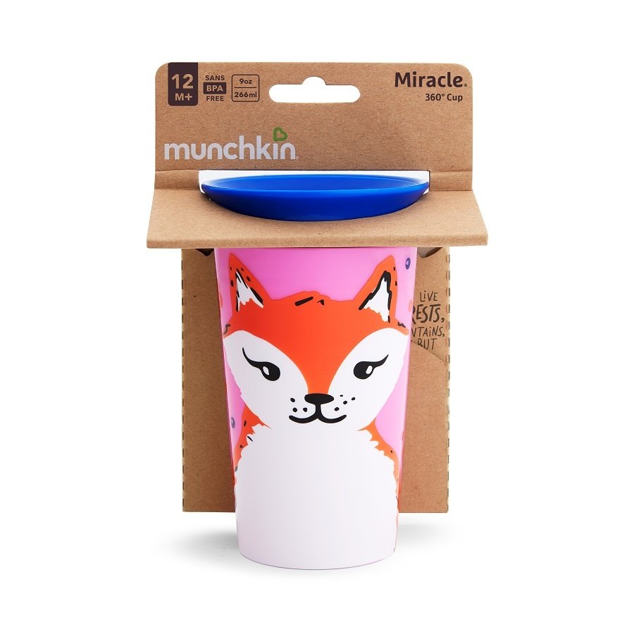 Munchkin Mucize  360° Wildlove Alıştırma Bardağı, 12ay+, 266ml,Tilki , 1 Paket