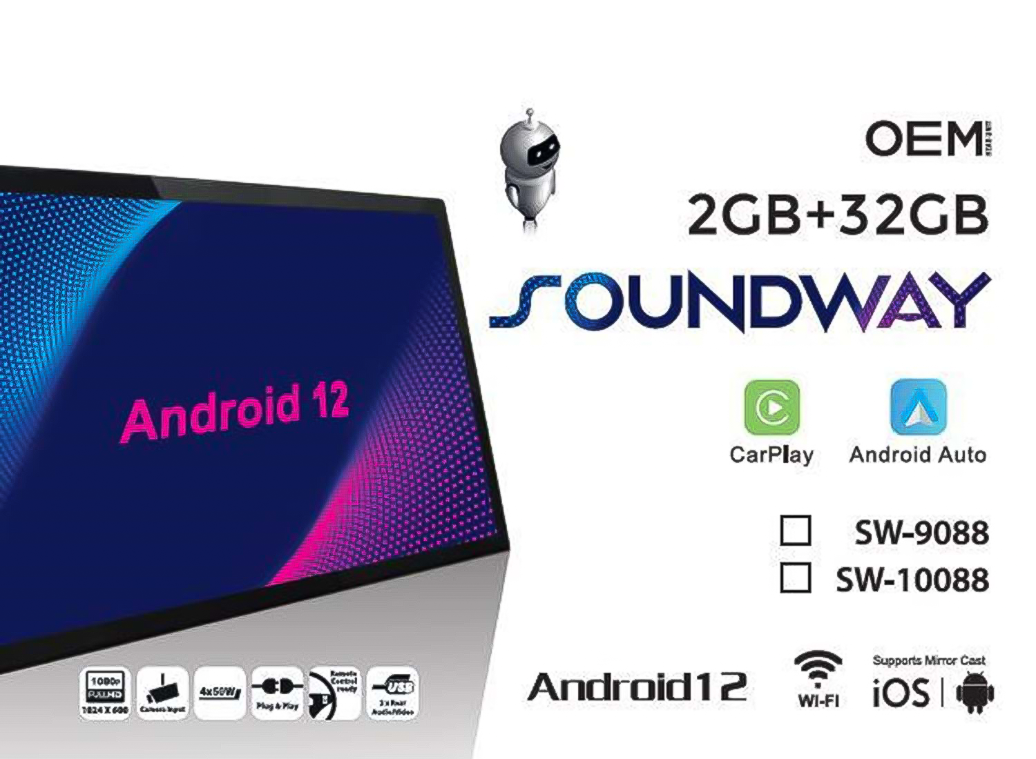 SOUNDWAY SW-9088 ANDROİD TABLET EKRAN