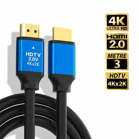 GOLD STEP 3 METRE 4K ULTRA HD 2.0V ALÜMİNYUM BAŞLIK ALTIN UÇLU HDMİ KABLO