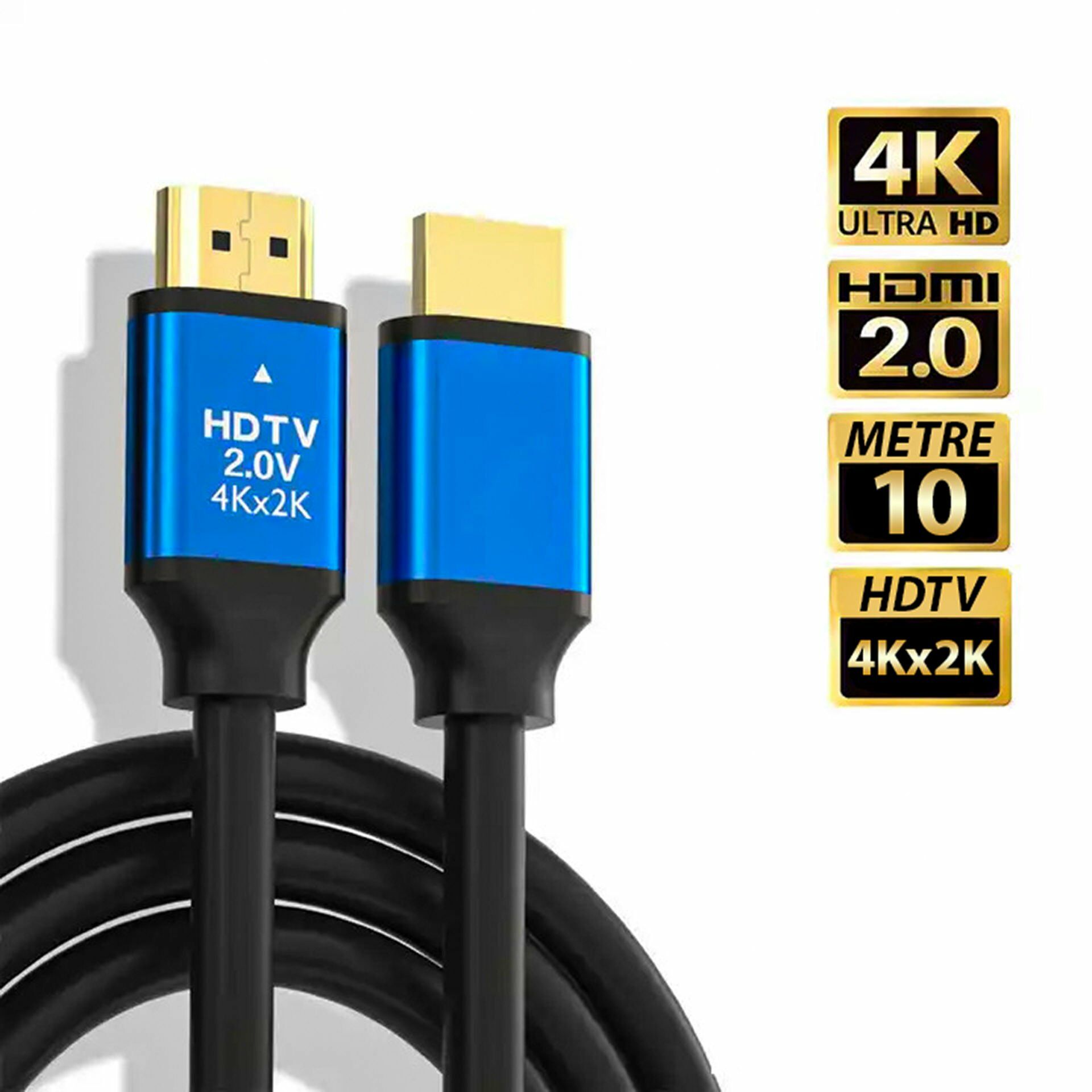 GOLD STEP 10 METRE 4K ULTRA HD 2.0V ALÜMİNYUM BAŞLIK ALTIN UÇLU HDMİ KABLO