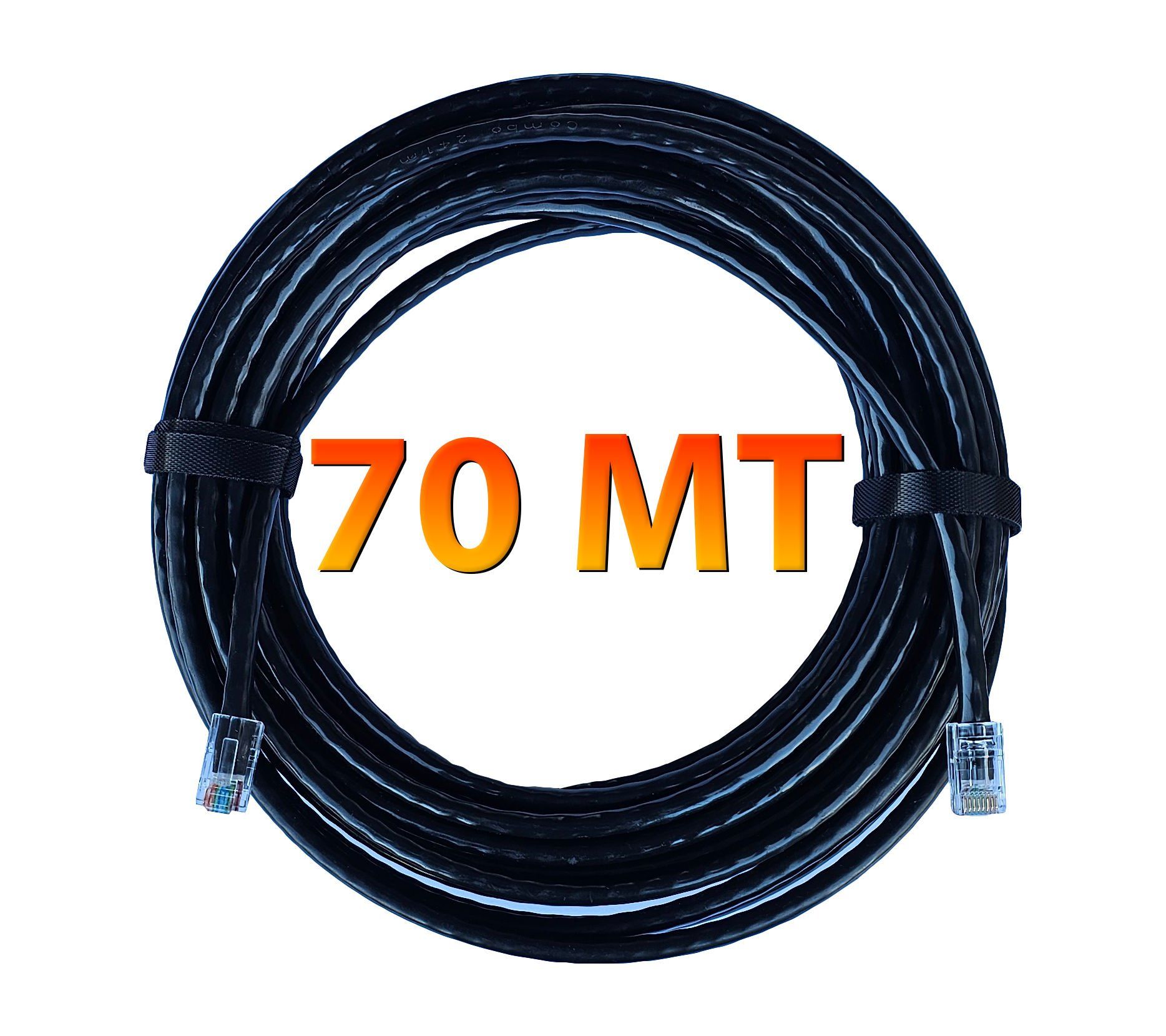 Gold Step Dış / İç Mekan 23 AWG Çift Dış İzolasyonlu CAT 6 Ethernet Kablosu 70 Metre