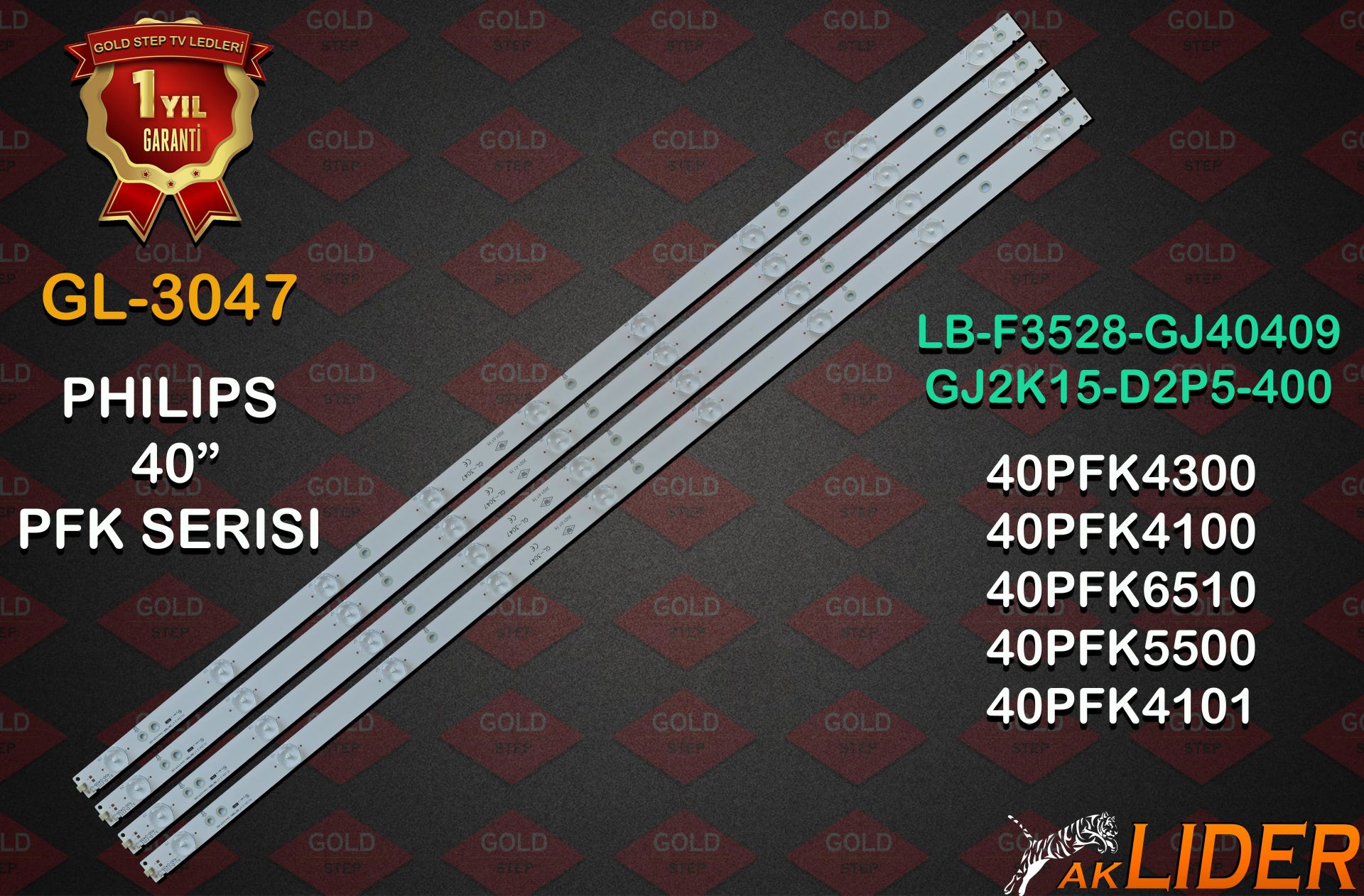 GL-3047 PHİLİPS 40'' GJ2K15-D2P5-400 LED BAR TAKIM