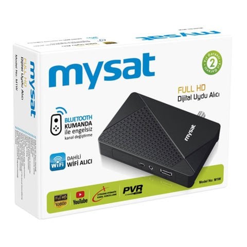 MYSAT M1W DAHİLİ WİFİLİ BLUETOOTH'LU MİNİ HD UYDU