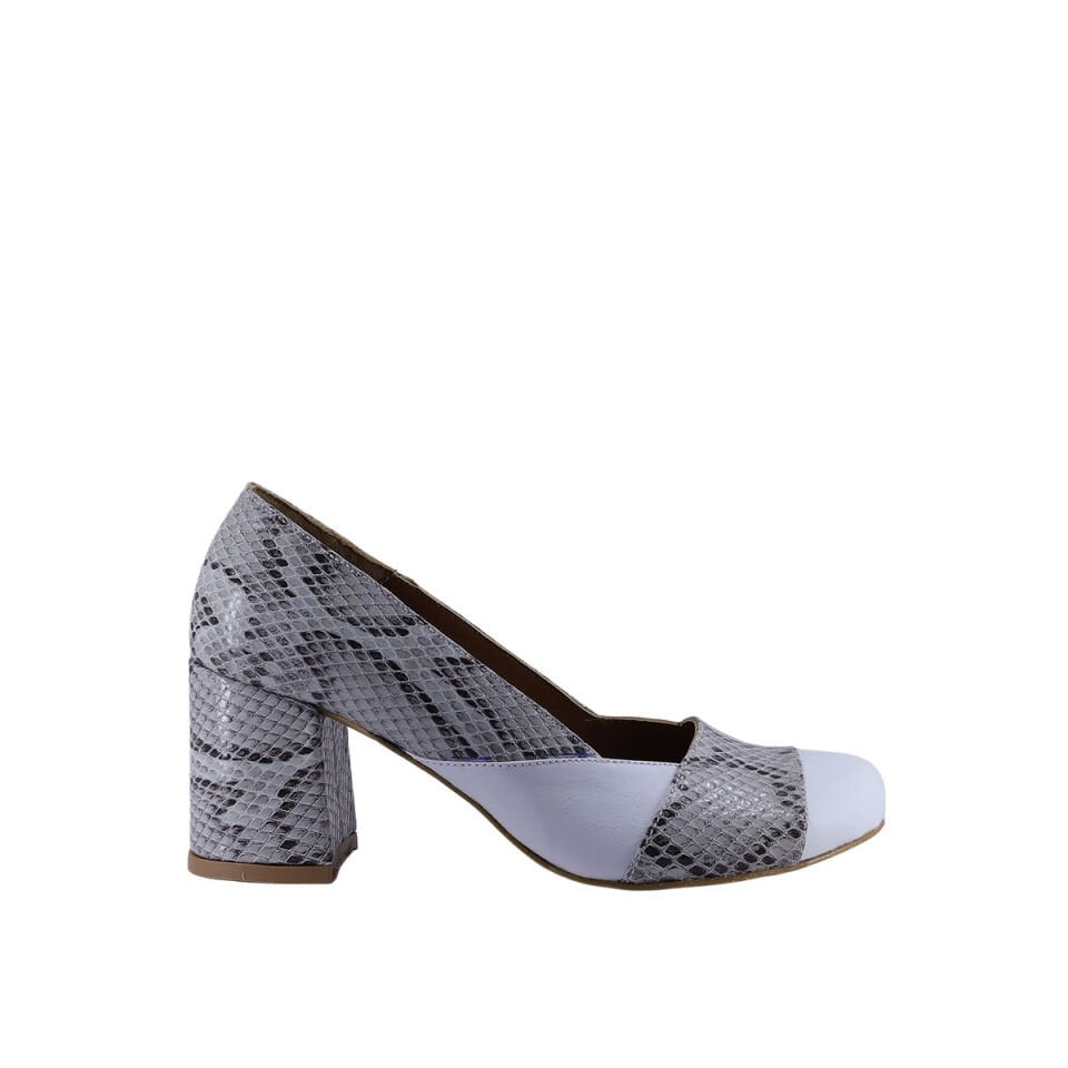 Hobby 263001 Hakiki Yılan Baskılı Deri Kadın Topuklu Ayakkabı