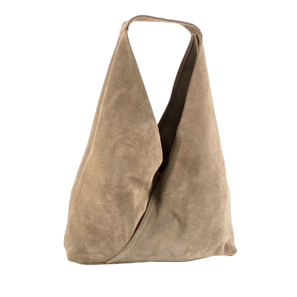 Hobby Hakiki Süet Deri Kadın Omuz Çantası 26015S