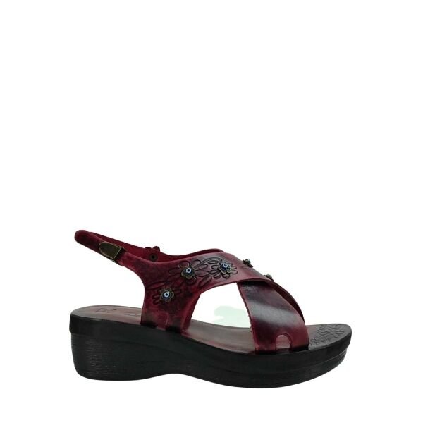 İloz 23460827 Hakiki Deri Dolgu Topuk Kadın Bodrum Sandalet Modeli