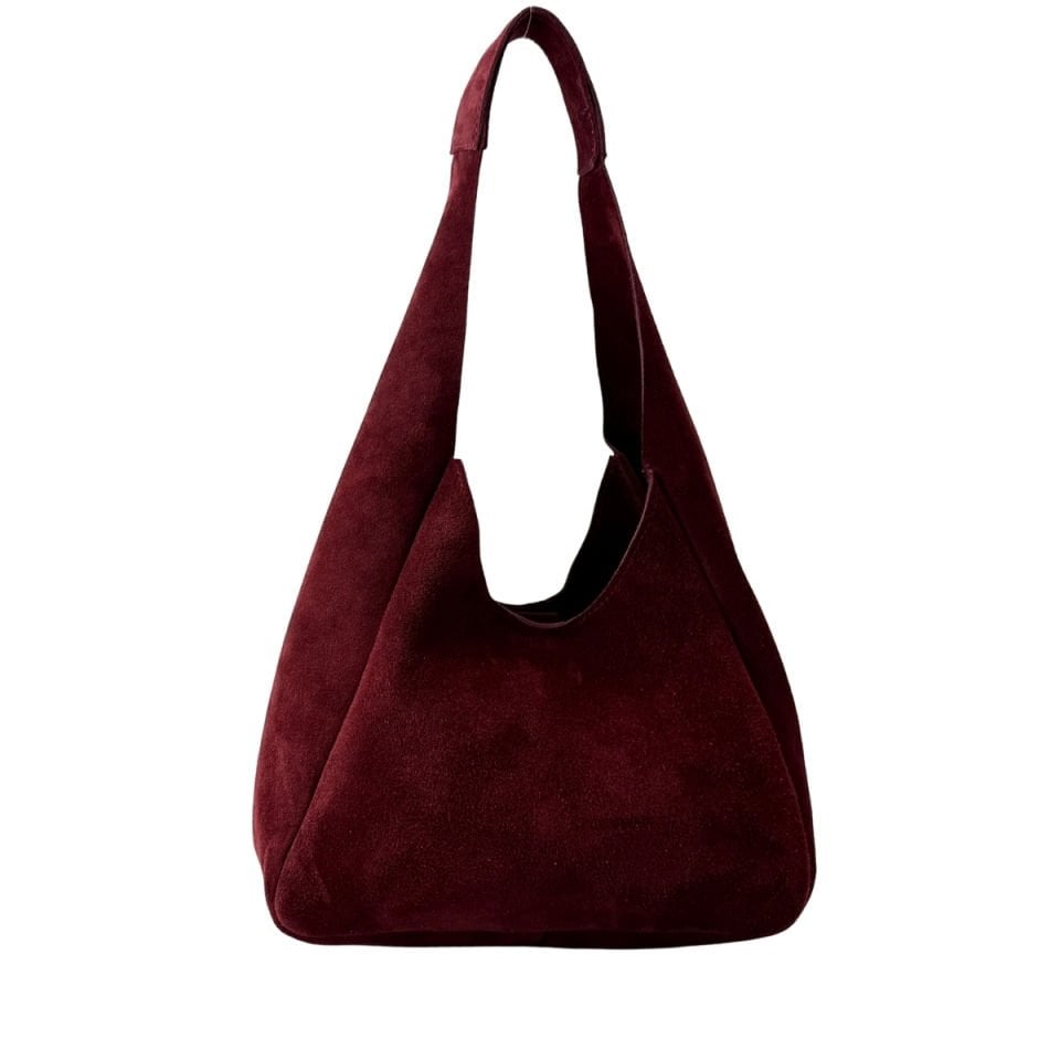 Hobby 26012S-Hakiki Süet Deri Kadın Omuz Çantası