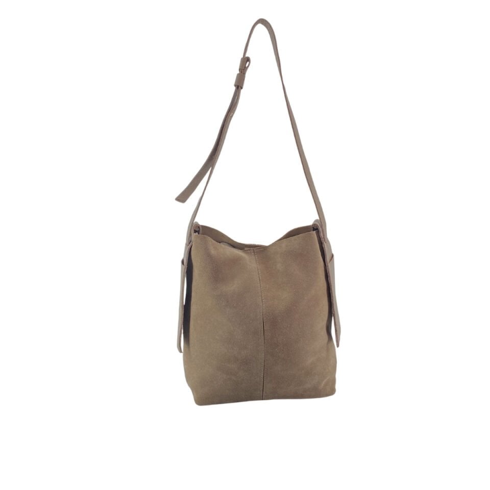Hobby 26013S Hakiki Süet Deri Kadın Omuz Çantası