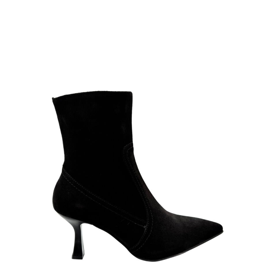 Hobby 2660 Hakiki Deri İnce Topuklu Kadın Bot