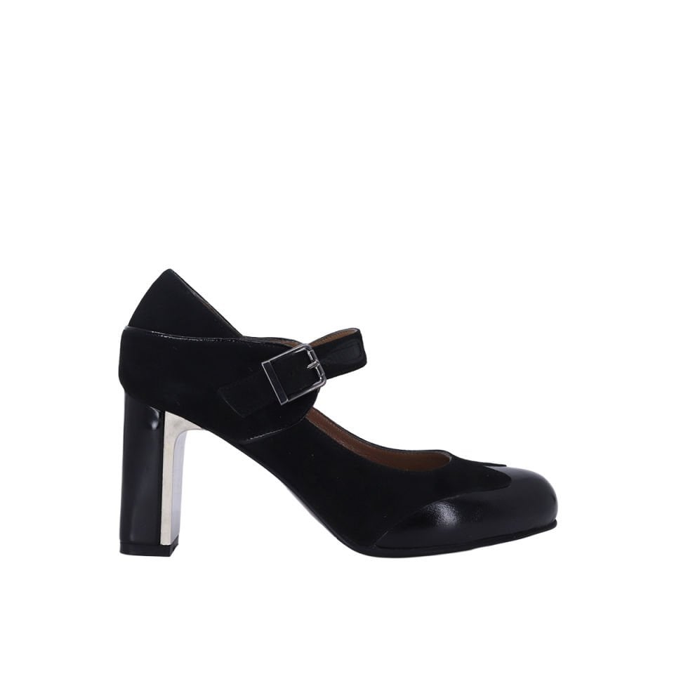 Hobby 26277 Rugan & Süet Topuklu Klasik Kadın Ayakkabı