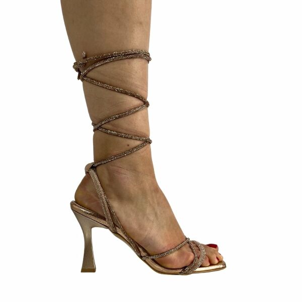 Hobby 242820 Taşlı Bağcıklı Abiye Ayakkabı Modeli