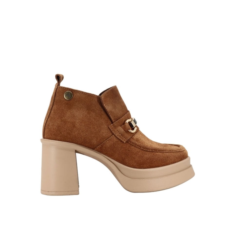 Albini 26102054S Hakiki Süet Deri Kadın Topuklu Bot