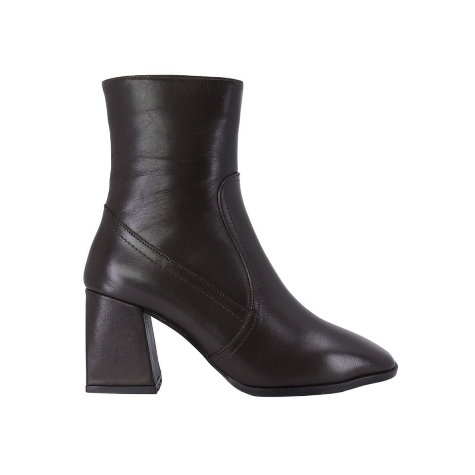 Hobby 2610 Hakiki Deri Topuklu Kadın Bot