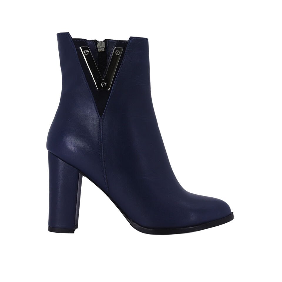 Hobby 26078 Hakiki Deri Kadın Topuklu Bot