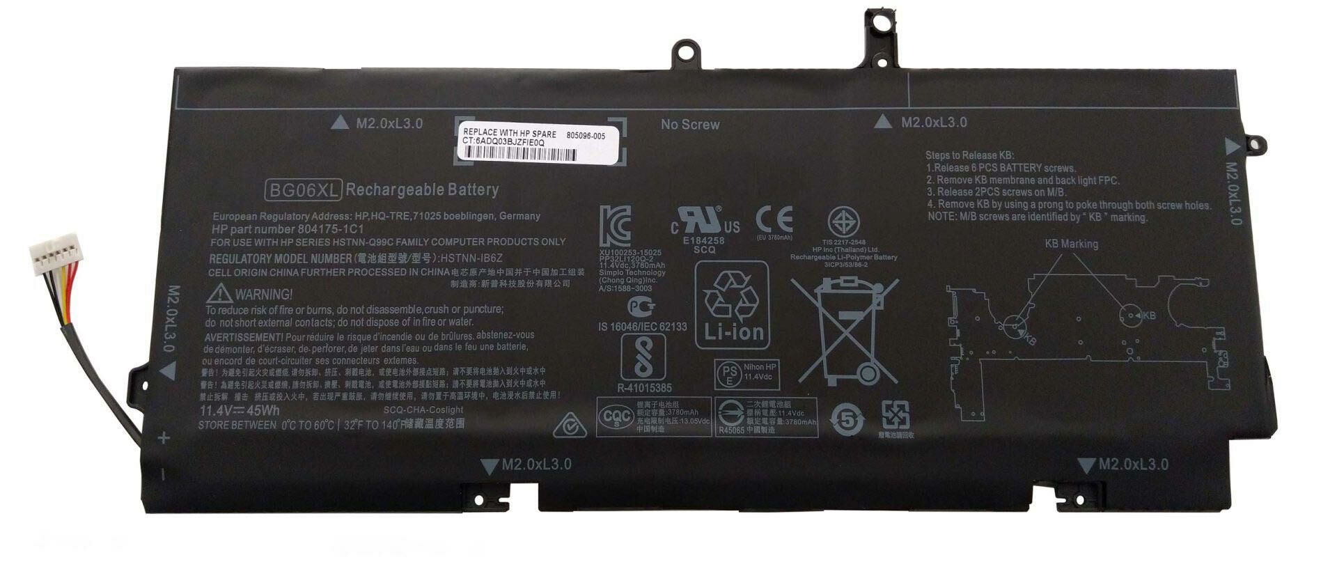 Hp EliteBook 1040 G3-X8Z22US Batarya