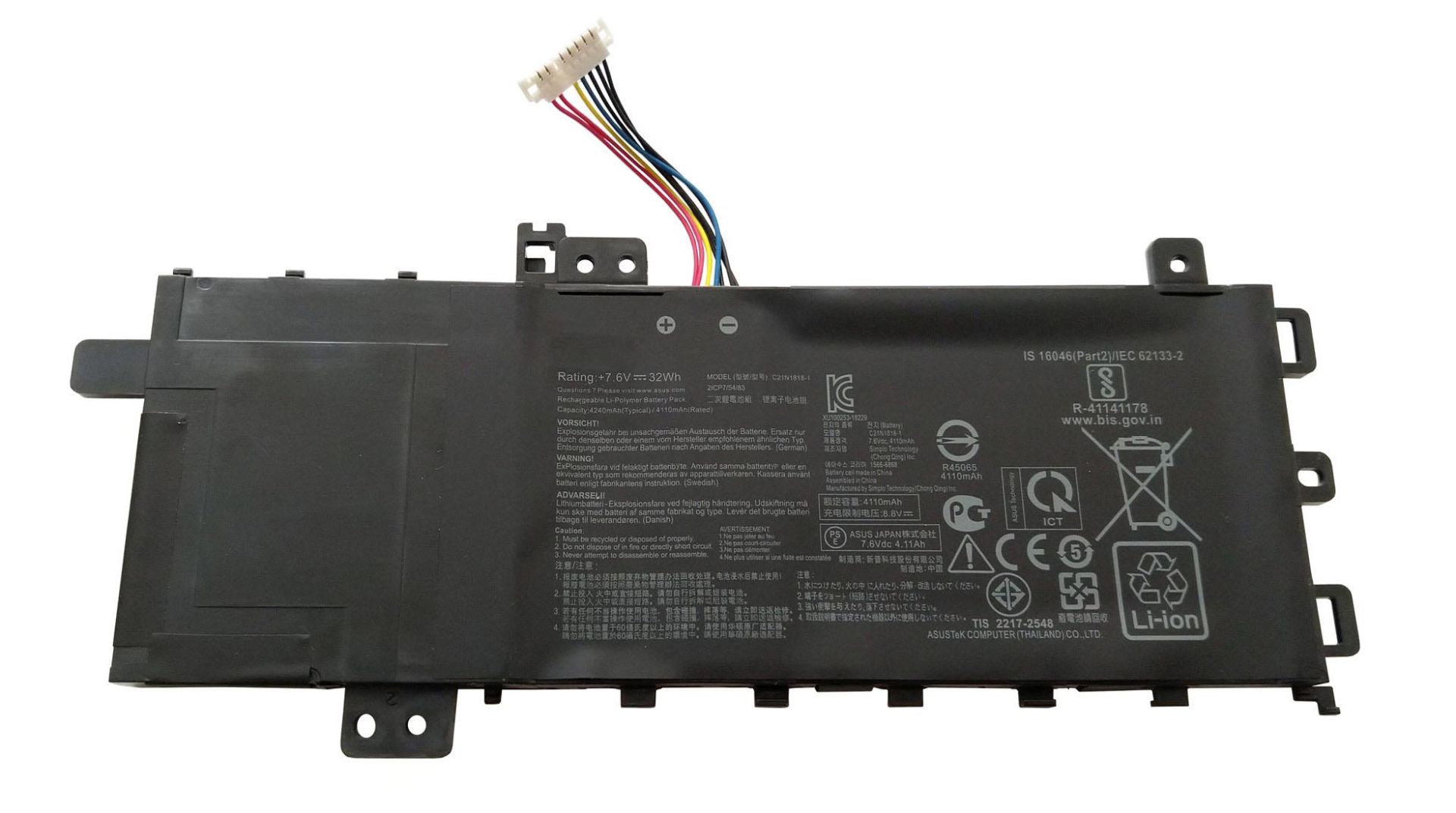 Asus C21N1818 Batarya