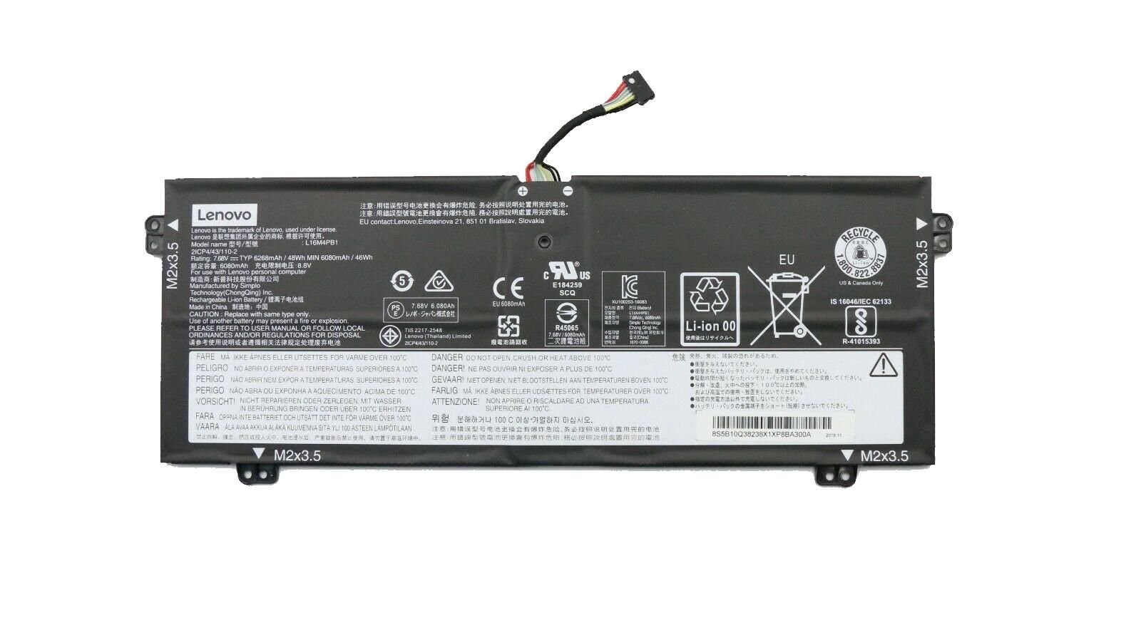 Lenovo 5B10Q38238, 5B10W67229 Batarya Pil