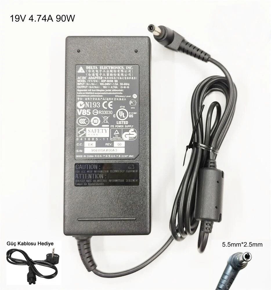 Asus 19V 4.74A 90W ADP-90CD DB (5.5*2.5mm) Adaptör - Şarj Cihaz