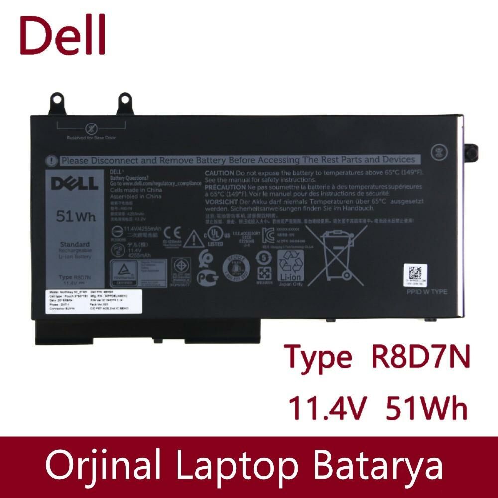 Dell Latitude 5510 N0L5510EMEA_W Batarya Pil